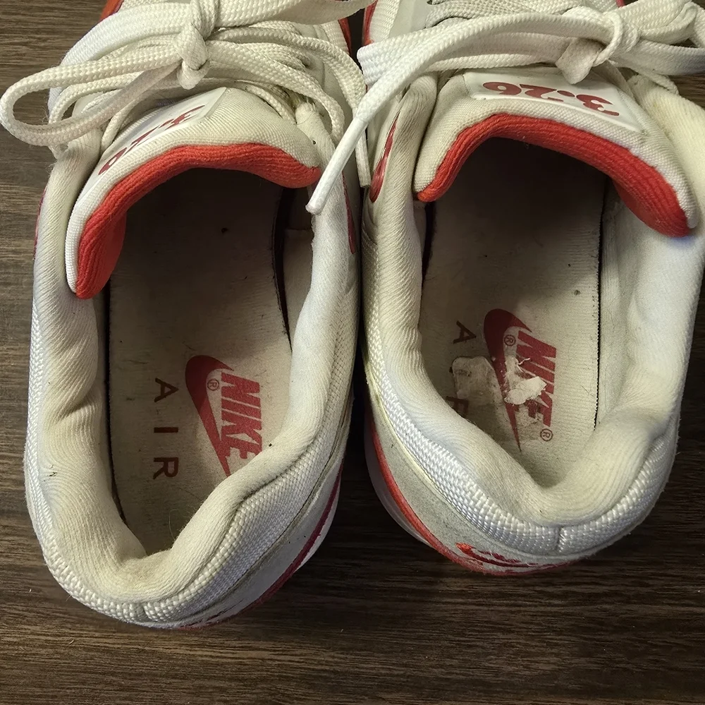 Nike Red and White Athletic Shoes Womens 6.5
